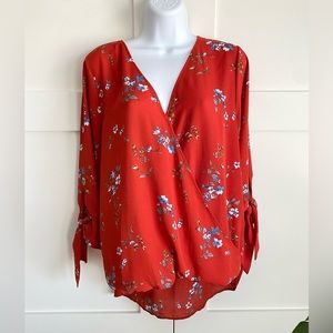 Stitch Fix Tie Sleeve High Low Blouse